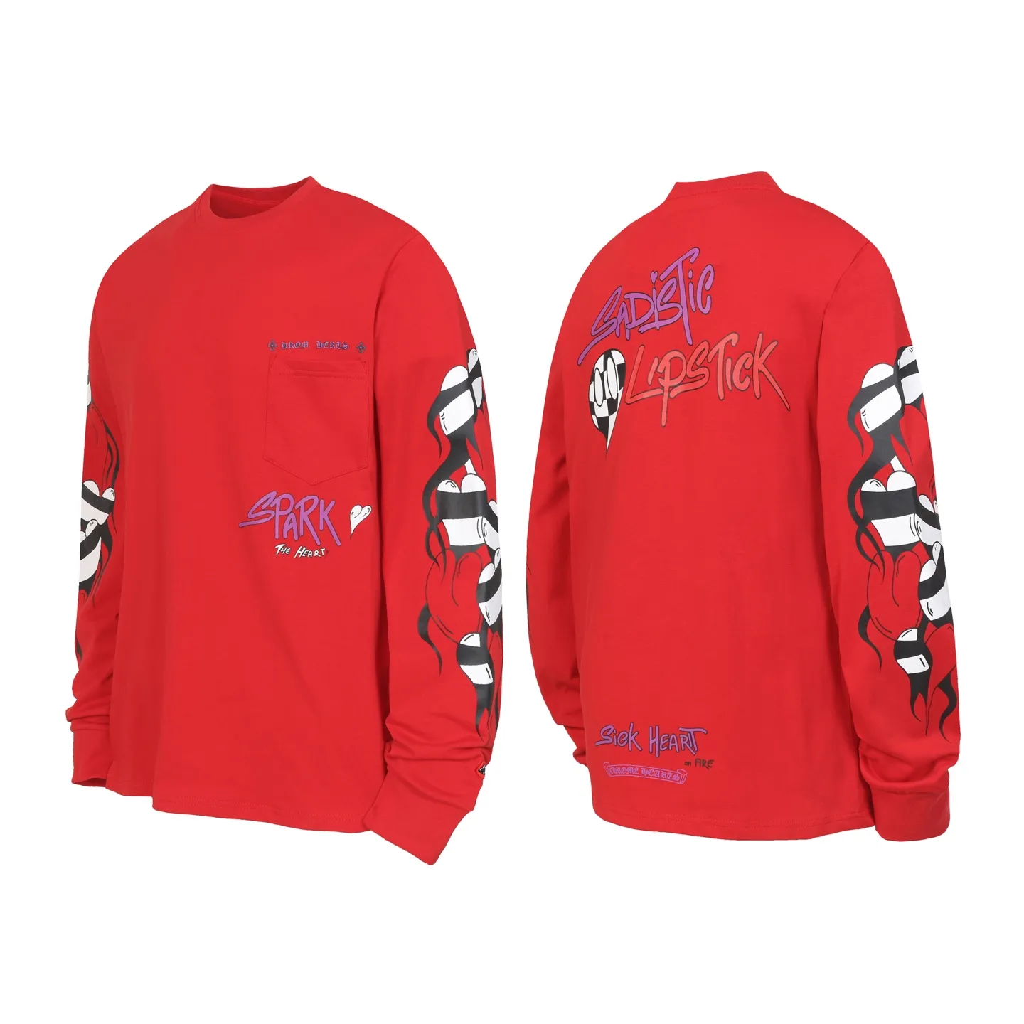 P160 Cross-border quantity model. If you pursue quality, please do not place an order. -Chrome Hearts/Chrome Hearts Sanskrit color printed graffiti ✍️Best-selling long-sleeved T-shirt -High weight, high density and high quality. The wool is soft, delicate and skin-friendly. It feels soft and silky. It has excellent warmth and skin-friendly properties.